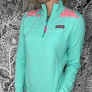 Vineyard Vines, Quarter Zip Sweatshirt, Mint Green